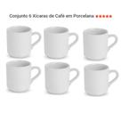 Xicara de cafezinho e chá jogo em porcelana conjunto com 6 peças