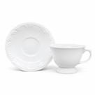 Xícara de Chá 200ml com Pé e Pires Pomerode Porcelana Decorada Schmidt