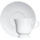 Xícara de Chá com Pires Porcelana Germer Branco 190ml Relevo Cottage Avulsa
