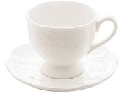 Xícara de Chá de Porcelana Branca New Bone Butterfly Flower Lyor 200ml