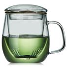 Xícara de chá DOPUDO Glass com infusor e tampa 520mL de borosilicato transparente
