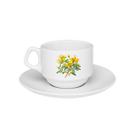 Xícara De Porcelana Chá Erva de São João + Pires - 180ml