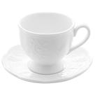 Xícara de porcelana com pires para chá Butterfly Flower Lyor 200 ml