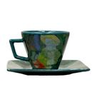 Xícara de Porcelana Portinari com Pires 3 Corações Peneirando Café 75ml Xícara de Porcelana Portinari com Pires 3 Corações Peneirando Café 75ml