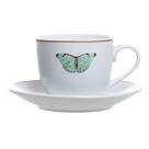 Xicara e pires Café Borboleta Porcelana 80ml -L Hermitage Xicara e pires Café Borboleta Porcelana 80ml -L Hermitage