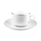 Xicara e pires Cafe Legacy Silver Porcelana 90ml -L Hermitage Xicara e pires Cafe Legacy Silver Porcelana 90ml -L Hermitage