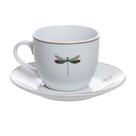 Xicara e pires Café Libélula Porcelana 80ml -L Hermitage Xicara e pires Café Libélula Porcelana 80ml -L Hermitage