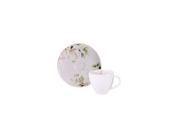 Xícara e Pires de Café Magnólia Porcelana Decorada 100 ml Tramontina Xícara e Pires de Café Magnólia Porcelana Decorada 100 ml Tramontina