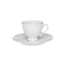 Xícara Para Café Com Pires Em Porcelana Soleil 75ml Oxford