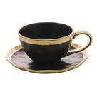 Xícara para Chá Wolff Dubai Preto de Porcelana 200ml