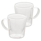 Xícara Parede Dupla de Vidro Café 100ml 2 Peças