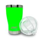 Xicara Térmico Aço Inox parede dupla e isolamento a vácuo Com Tampa 473 Ml Neon Brilha no Escuro Xicara Térmico Aço Inox parede dupla e isolamento a vácuo Com Tampa 473 Ml Neon Brilha no Escuro