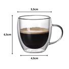 Xícara Vidro Duplo 80ml 250ml Café Expresso Parede Dupla Térmica Borossilicato Kit 1 a 4 Canecas Xícara Vidro Duplo 80ml 250ml Café Expresso Parede Dupla Térmica Borossilicato Kit 1 a 4 Canecas