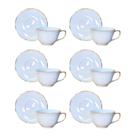 Xícaras Cafezinho 70 ml Com Pires Ouro Porcelana Schmidt 12 Pçs Xícaras Cafezinho 70 ml Com Pires Ouro Porcelana Schmidt 12 Pçs