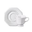 Xicaras Chá com Pires 200ml Porcelana Schmidt - Mod. Prisma 077 Xicaras Chá com Pires 200ml Porcelana Schmidt - Mod. Prisma 077