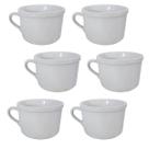 Xicaras cha de porcelana branca conjunto com 6pçs 150ml