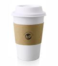 Xícaras de café compostáveis KTOB, pacote de 50 473 ml com tampas e mangas Xícaras de café compostáveis KTOB, pacote de 50 473 ml com tampas e mangas