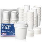 Xícaras de café descartáveis Fit Meal Prep 120 ml (pacote de 100) com tampas Xícaras de café descartáveis Fit Meal Prep 120 ml (pacote de 100) com tampas