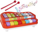 Xilofone e piano de brinquedo para crianças 2 em 1