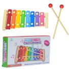 Xilofone Infantil Musical De Madeira Brinquedo Educativo 8 Notas - Castela
