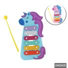 Xilofone Musical Infantil 22cm Unicórnio Cores - Tudo em Caixa - ARK Xilofone Musical Infantil 22cm Unicórnio Cores - Tudo em Caixa - ARK