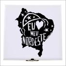 Xilogravura eu amo meu nordeste em azulejo