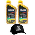 Yamalube TCW3 Óleo Premium Jet Ski e Motores de Popa 2 Tempos 1 Litro + Boné Kit C/2