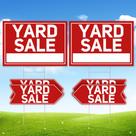 Yard Sale Signs ComboJoy, 6 peças com estacas, 2 extra grandes, 24 x 16