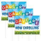 Yard Sign AceOrbit Daycare agora matriculando 40 x 30 cm, 3 unidades