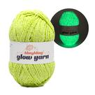 Yarn Bulingbuling Glow em chenille escuro 100g verde fluorescente