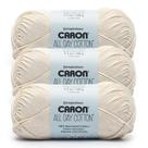 Yarn Caron All Day Cotton, pacote com 3 unidades, 158 ml, creme mercerizado