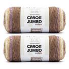 Yarn Caron Jumbo Ombre Seashell, pacote com 2, 340 g de acrílico 4 Yarn Caron Jumbo Ombre Seashell, pacote com 2, 340 g de acrílico 4