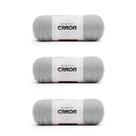 Yarn Caron Simply Soft Feathered Grey, pacote com 3 unidades, 510 g de acrílico