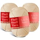 Yarn Hearth & Harbor, pacote com 3, 75% algodão, 25% nylon, 230 m, bege