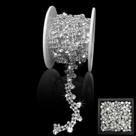 Yhsheen Cinta de Strass de 3 Yardas con Cadena y 100 Piezas de Strass para Coser, Aplicación de Cinta de Strass de Cristal por Metro para Vestidos DIY, Boda, Fiesta, Navidad y Disfraces (Plateado-2) Yhsheen Cinta de Strass de 3 Yardas con Cadena y 100 Piezas de Strass para Coser, Aplicación de Cinta de Strass de Cristal por Metro para Vestidos DIY, Boda, Fiesta, Navidad y Disfraces (Plateado-2)