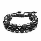 ywduoying Tripla Proteção Pulseira Lava Rock Mens Stone