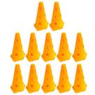 Z12x Mini Cone Sinalização Esportivo 23cm Agilidade Furado LARANJA