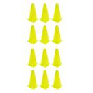 Z12x Mini Cone Sinalização Esportivo 23cm Agilidade Treino AMARELO