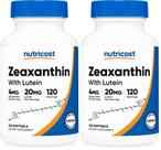 Zeaxantina con Luteína Nutricost 20mg 120 Softgels Paquete de 2