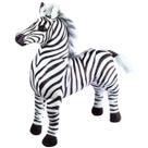 Zebra de Pelúcia Realista Grande Articulada Decoração Safari