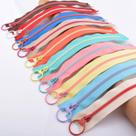 Zíper Hossom Resin Nylon 20 cm 20 unidades com anel de elevação de 10 cores Zíper Hossom Resin Nylon 20 cm 20 unidades com anel de elevação de 10 cores