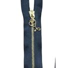 Ziper metal fino 3 80cm dourado pingente esteto para jaleco varios tamanhos 1 und