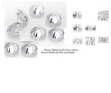 Zircônia 1.0 mm Gemstone Sintética, Corte Redondo, Branco Tamanho 1.0mm 30 Pedras