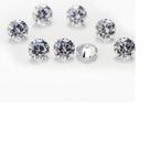 Zircônia 2.50 mm Gemstone Sintética, Corte Redondo, Branco CZ Pedra, Jóias 10 Pedrinhas