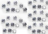 Zircônia 3.50 mm Gemstone Sintética, Corte Redondo, Branco 50 Pedras