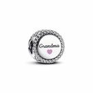 Zircônia cúbica gravável banhada a ouro Charm PANDORA Grandma Zircônia cúbica gravável banhada a ouro Charm PANDORA Grandma