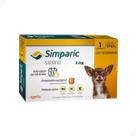 Zoetis Simparic 5 mg para Cães 1,3 a 2,5Kg 1 comprimido pulgas e carrapatos Quantidade:3comp Zoetis Simparic 5 mg para Cães 1,3 a 2,5Kg 1 comprimido pulgas e carrapatos Quantidade:3comp