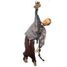 Zumbi aprisionado com roupa xadrez halloween com som e led