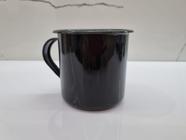 01 Caneca Esmaltada Ágata Original 350ml Cor Preto Envio Imediato