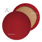 01 Capa de Sousplat Arabesco Vermelho Natal - 35 cm - Várias Cores e Estampas - Supla Jogo Americano